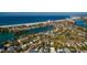 Aerial view of waterfront property near St. Pete Beach with scenic coastal views at 3110 W De Bazan Ave, St Pete Beach, FL 33706