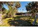 Spacious backyard surrounded by tropical trees at 3110 W De Bazan Ave, St Pete Beach, FL 33706