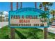 Welcome to Historic Pass-A-Grille Beach sign at 3110 W De Bazan Ave, St Pete Beach, FL 33706