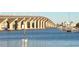Beautiful waterfront view with a bridge over the water at 3110 W De Bazan Ave, St Pete Beach, FL 33706