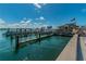 Coastal scenery of dock with tranquil water and light skies at 3110 W De Bazan Ave, St Pete Beach, FL 33706
