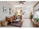 Cozy dining area with built-in seating and decorative accents at 32857 Brooks Hawk Ln, Wesley Chapel, FL 33543