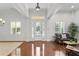 Bright and spacious entryway with hardwood floors and a view to the backyard at 4023 W Horatio St, Tampa, FL 33609