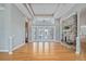 Bright living room with hardwood floors and fireplace at 405 Chastain Rd, Seffner, FL 33584