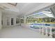 Spacious patio overlooking the pool and spa area at 405 Chastain Rd, Seffner, FL 33584