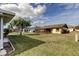 View of backyard with a screened porch and surrounding homes at 4175 104 N Ave, Clearwater, FL 33762