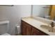 Bright bathroom with wood cabinets and a large vanity at 4915 Bay Ne St # 335, St Petersburg, FL 33703