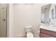 Small bathroom with shower, toilet and vanity at 6330 Watercrest Way # 404, Bradenton, FL 34202