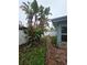 Brick pathway winds through a garden with palm trees at 7711 Innis Ct, St Petersburg, FL 33709