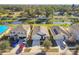 Aerial view of three houses near a canal with ample parking at 9905 Warm Stone St, Thonotosassa, FL 33592