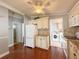 Updated kitchen, granite counters, white cabinets, laundry inside at 112 Saint Pierres Way, Apollo Beach, FL 33572