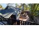 Aerial view of the house, showing the backyard deck and pergola at 2445 3Rd N Ave, St Petersburg, FL 33713