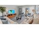 Cozy living room with comfortable seating, a modern TV, and natural light at 2468 Florentine Way # 52, Clearwater, FL 33763