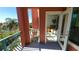 Private balcony with access to bedroom and water views at 2757 Via Cipriani # 1114A, Clearwater, FL 33764