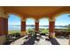Gazebo with seating area and waterfront views at 2757 Via Cipriani # 1114A, Clearwater, FL 33764