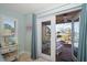 Private patio with seating area and view of the canal at 3998 South Cir, Largo, FL 33774
