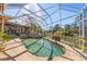 Relaxing pool and spa with screened enclosure at 3998 South Cir, Largo, FL 33774