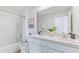 Double vanity bathroom with shower and bathtub at 6987 Broad River Ave, Land O Lakes, FL 34638