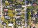 Wide aerial view of neighborhood featuring various houses and streets at 810 E Conover St, Tampa, FL 33603