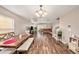 Open concept dining room with hardwood floors at 8729 Sheldon Creek Blvd, Tampa, FL 33615