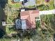 Aerial view of single Gathering home with pool and dock at 10020 Kenda Dr, Riverview, FL 33578