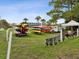 Colorful kayaks and life vests ready for water activities at 1055 Philippe Pkwy, Safety Harbor, FL 34695