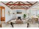 Inviting living room showcases a fireplace, natural light, and stylish decor at 14157 N Bayshore Dr, Madeira Beach, FL 33708