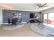 Modern dining area with glass table and black chairs at 1695 Pinellas Bayway S # E4, Tierra Verde, FL 33715
