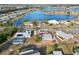 Aerial view showing house near the lake at 1732 Flamingo Ln, Sun City Center, FL 33573