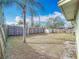 Spacious backyard with a storage shed and wooden fence at 2148 Cunningham Dr, Clearwater, FL 33763