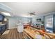 Bright living room with hardwood floors and coastal decor at 2215 1St St # A & B, Indian Rocks Beach, FL 33785