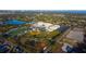 High school campus with athletic fields and parking areas at 4427 Gandy Cir, Tampa, FL 33616