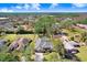 House with pool and large backyard, seen from above at 512 Creekside Ct, Safety Harbor, FL 34695