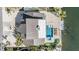 Modern home with dark roof and pool at 519 Loquat Dr, Anna Maria, FL 34216