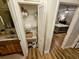 Linen closet with built-in shelving at 6188 80Th N St # 402, St Petersburg, FL 33709