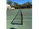 Green tennis court with net, ready for a game at 6811 S Hesperides St, Tampa, FL 33616