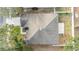 Aerial view showing house layout and backyard patio at 13029 Haverhill Dr, Spring Hill, FL 34609