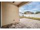 Spacious paved patio, perfect for outdoor entertaining at 13029 Haverhill Dr, Spring Hill, FL 34609