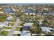 Aerial view highlighting the house's position in a waterfront community at 1866 Michigan Ne Ave, St Petersburg, FL 33703