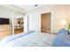 Comfortable bedroom with a view into the dining area at 275 Bayshore Blvd # 408, Tampa, FL 33606