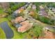 Aerial view showcasing a home's location within a tranquil, tree-lined community at 2867 Grey Oaks Blvd, Tarpon Springs, FL 34688