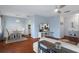 Dining area with table and chairs, and view of kitchen at 314 Moorings Cove Dr, Tarpon Springs, FL 34689