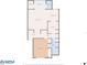 One bedroom condo floor plan, showing living room, kitchen, and bath at 314 Moorings Cove Dr, Tarpon Springs, FL 34689