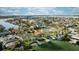 Aerial view highlighting waterfront home location at 340 79Th S St, St Petersburg, FL 33707