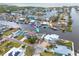 Aerial view showcasing home's location in a waterfront community at 4207 Des Prez Ct, Hernando Beach, FL 34607