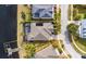 Bird's-eye view of house with private pool and dock at 5253 Brighton Shore Dr, Apollo Beach, FL 33572