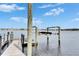 Private dock with lift provides convenient water access at 5253 Brighton Shore Dr, Apollo Beach, FL 33572