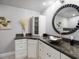 Elegant bathroom featuring a vessel sink and granite countertop at 725 Capri Blvd, Treasure Island, FL 33706