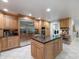 Modern kitchen with stainless steel appliances and large island at 725 Capri Blvd, Treasure Island, FL 33706