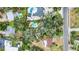 An aerial view of the property and its surroundings at 751 Pinellas Point S Dr, St Petersburg, FL 33705